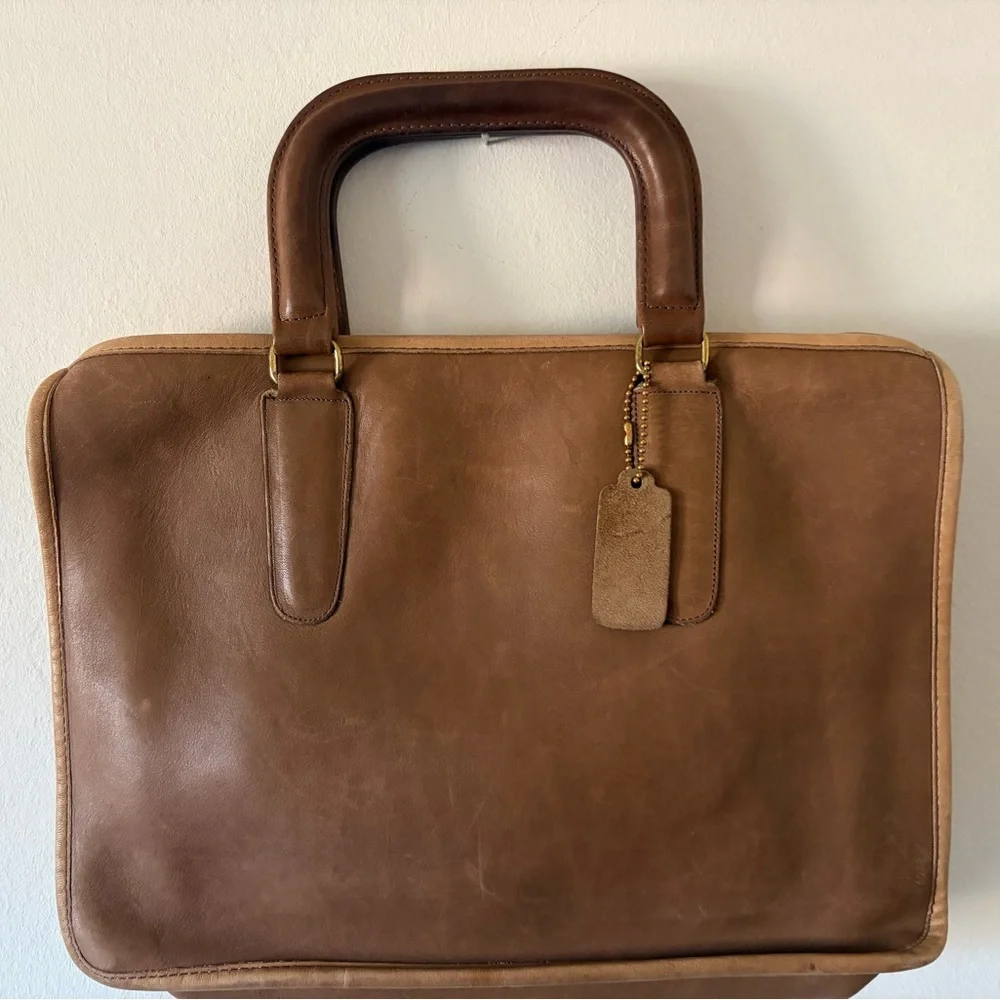 Vintage Coach Leatherwear Tan Briefcase - Picture 2 of 15
